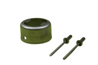 Edelstahl-Endkappe für Abgasrohr, Ø 28 mm