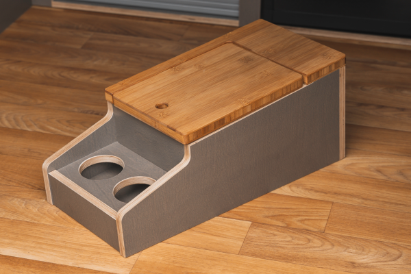 Aufbewahrungsbox mit Getränkehaltern für VW T5-T6.1